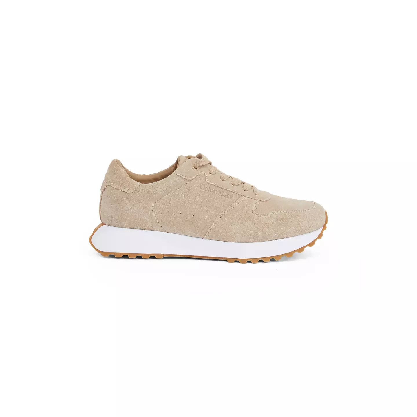 Calvin Klein o1g2r1mq0426 Low Top Lace Up Runners Sneakers in Beige Size US 8 / EU 41 - 1 Thumbnail