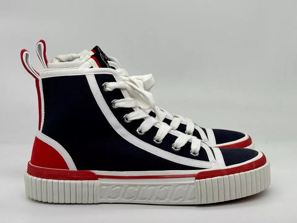 Christian Louboutin o1bcso1str1024 Sneaker in Black & White Size US 12 / EU 45 - 4 Thumbnail