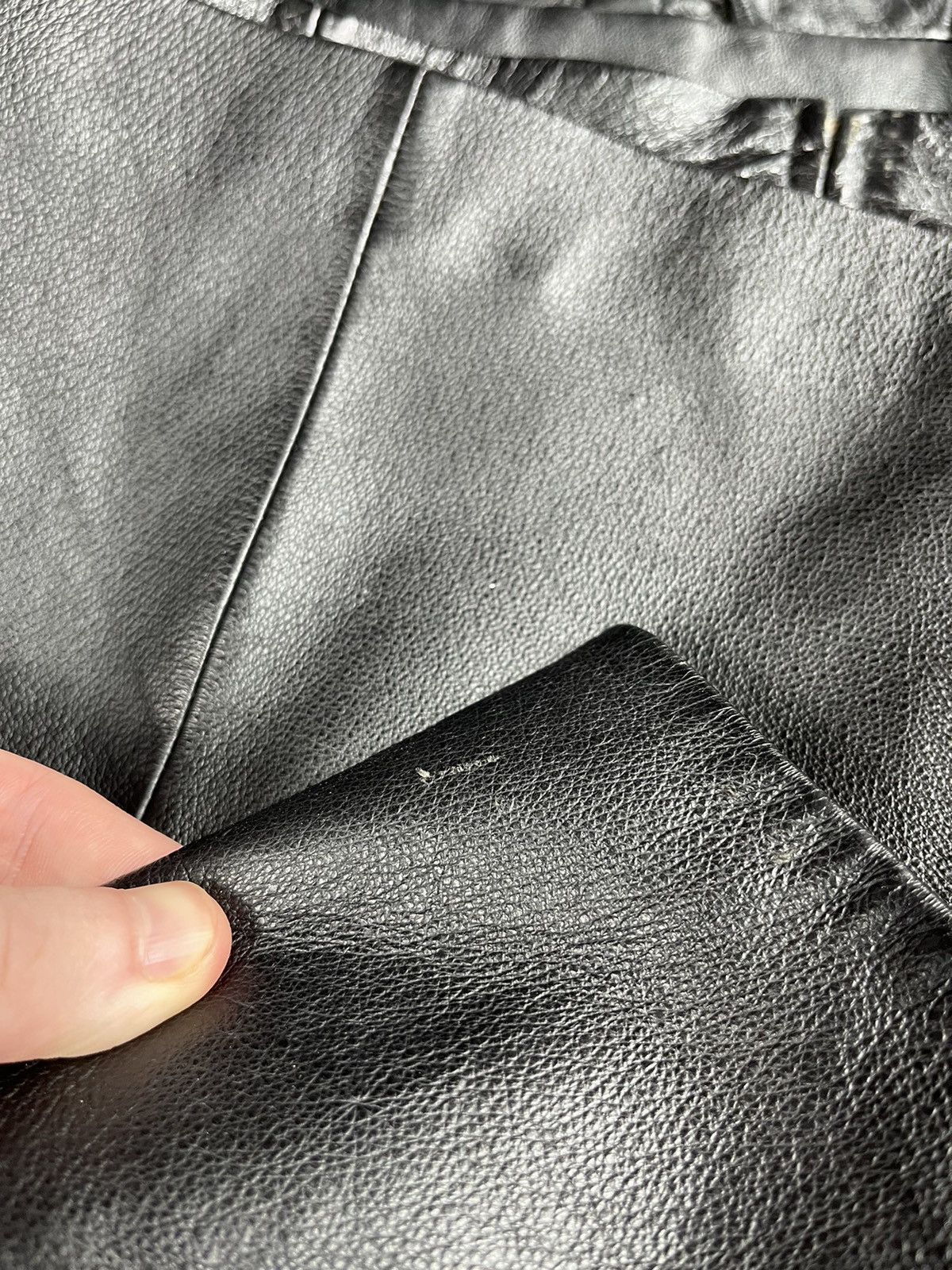 Leather × Vintage Vintage 90s Opium Elongated Leather blazer Jacket size L Size L / US 10 / IT 46 - 9 Thumbnail