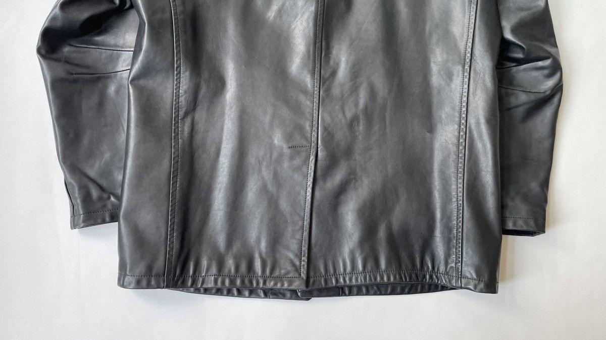 Prada A/W 2000 Black Leather Overcoat Size US XL / EU 56 / 4 - 16 Thumbnail