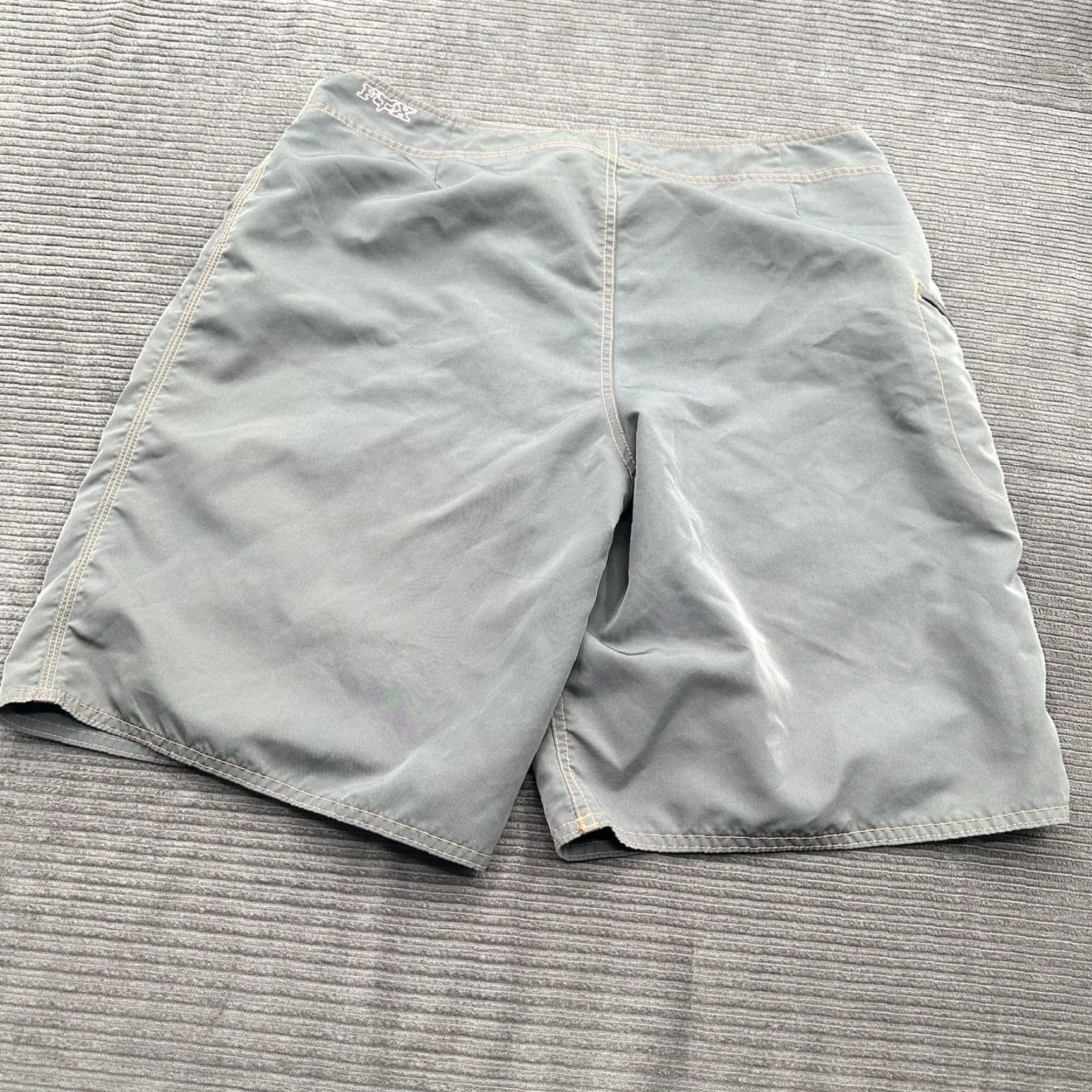 Vintage Fox Board Shorts Men 36 Gray Orange Polyester Beach Outdoors Casual Swimming Size US 36 / EU 52 - 2 Thumbnail