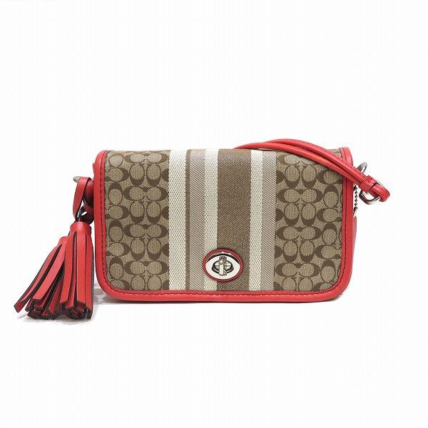 Coach Coach Coach Legacy Signature Stripe Penny Crossbody Bag 19919 Canvas Crossbody Bag 19919 in Great Condition Size ONE SIZE - 1 Thumbnail