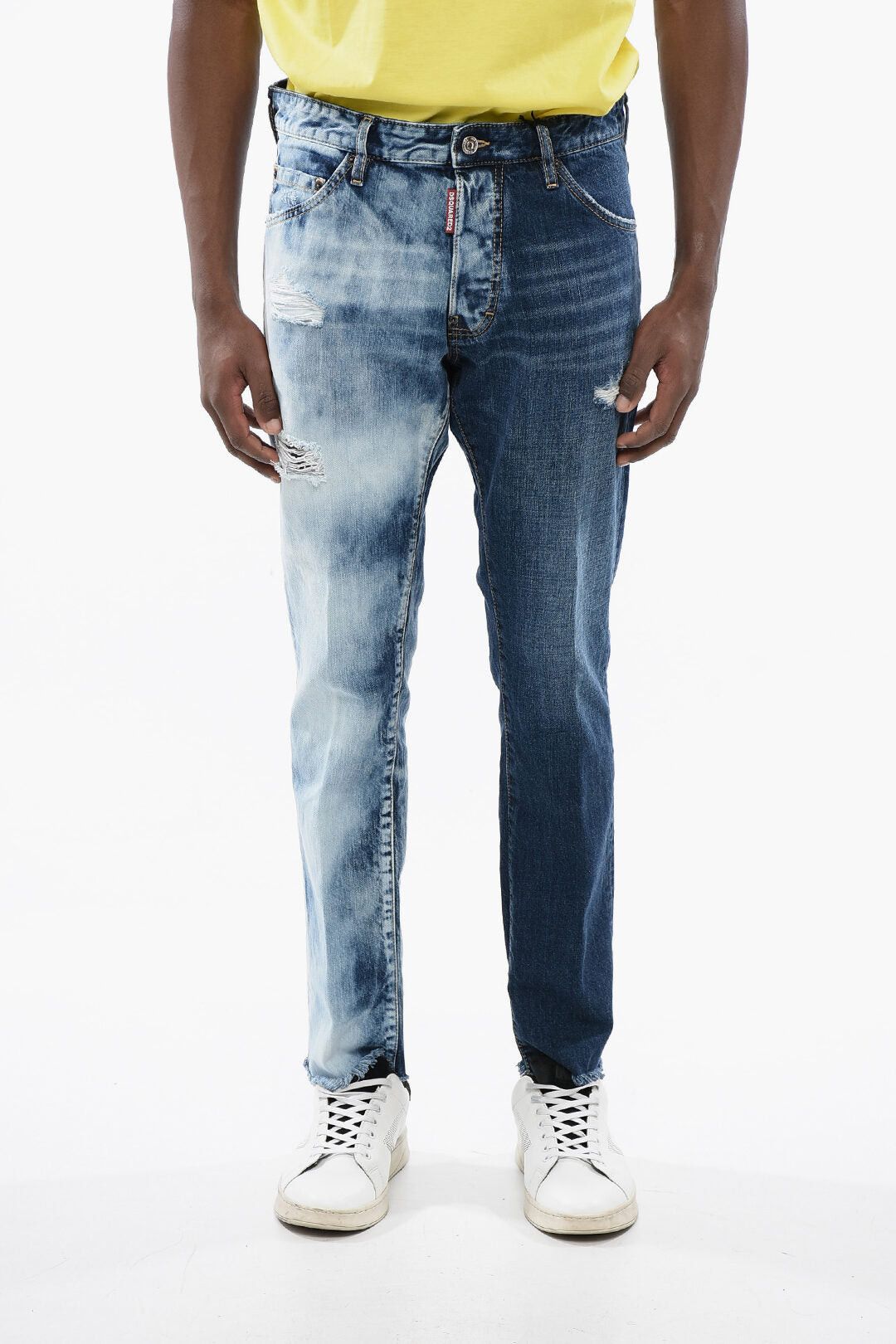 Distressed Jeans COOL GUY with Light and Dark Wash