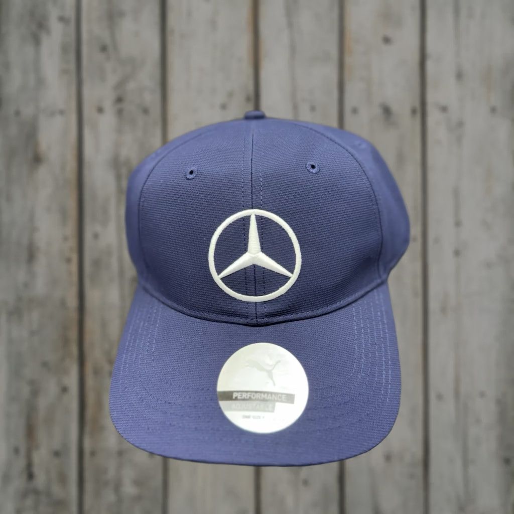 Puma PUMA Mercedes Benz Blue Golf Hat Cap Adjustable White Logo Embroidered Strapback One Size Unisex Adults Size ONE SIZE - 1 Thumbnail