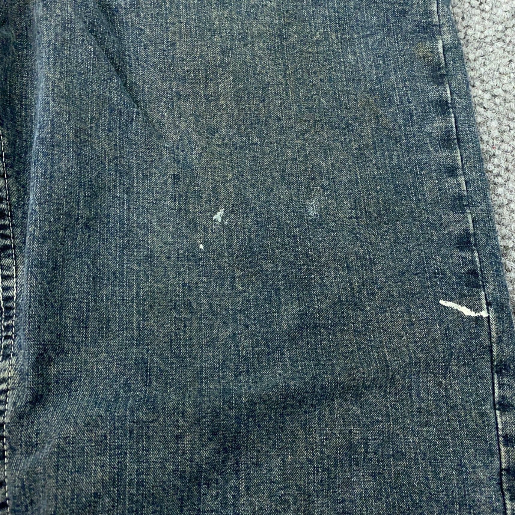 Lee VINTAGE Lee Jeans 36x30 Distressed Blue Straight Fit Mens 90s Grunge Size US 38 / EU 54 - 5 Thumbnail