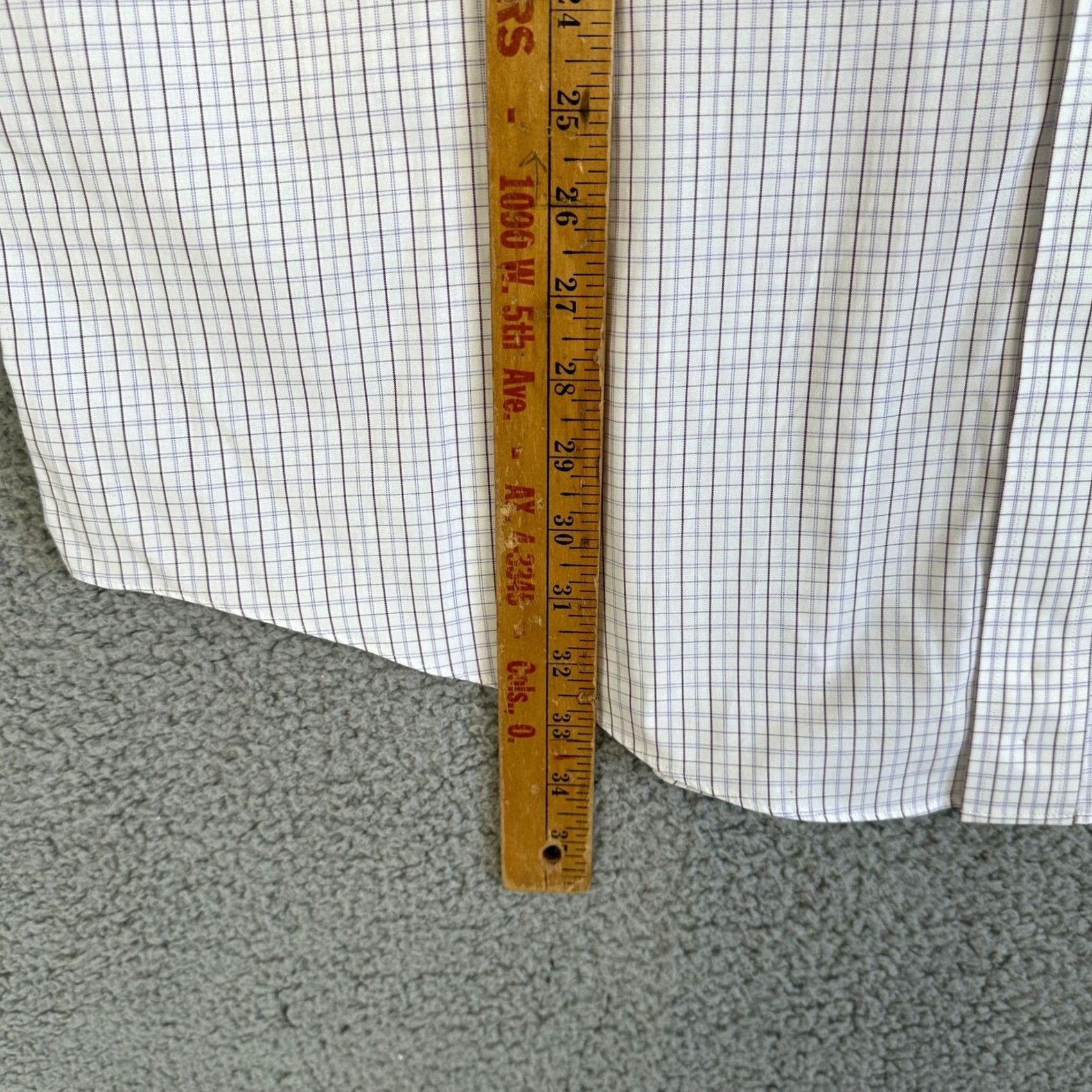 Brooks Brothers Brooks Brothers Madison Shirt Dress Men 17.5-33 White Plaid Supima Cotton Shirt Dress Mens Slim White Maroon 96% Supima 4% Spandex Size 48R - 7 Thumbnail