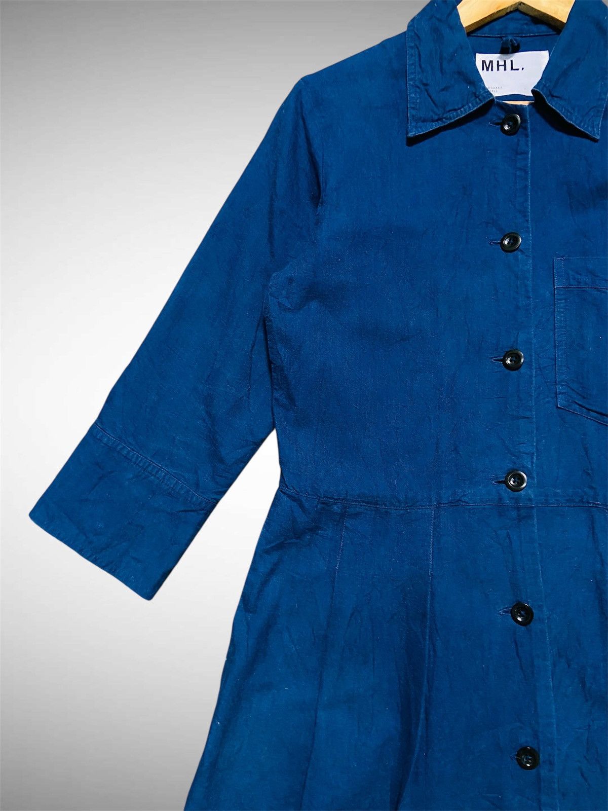 Margaret Howell Vintage Margaret Howell Navy Cotton Button-Down Dress Size M / US 6-8 / IT 42-44 - 6 Thumbnail