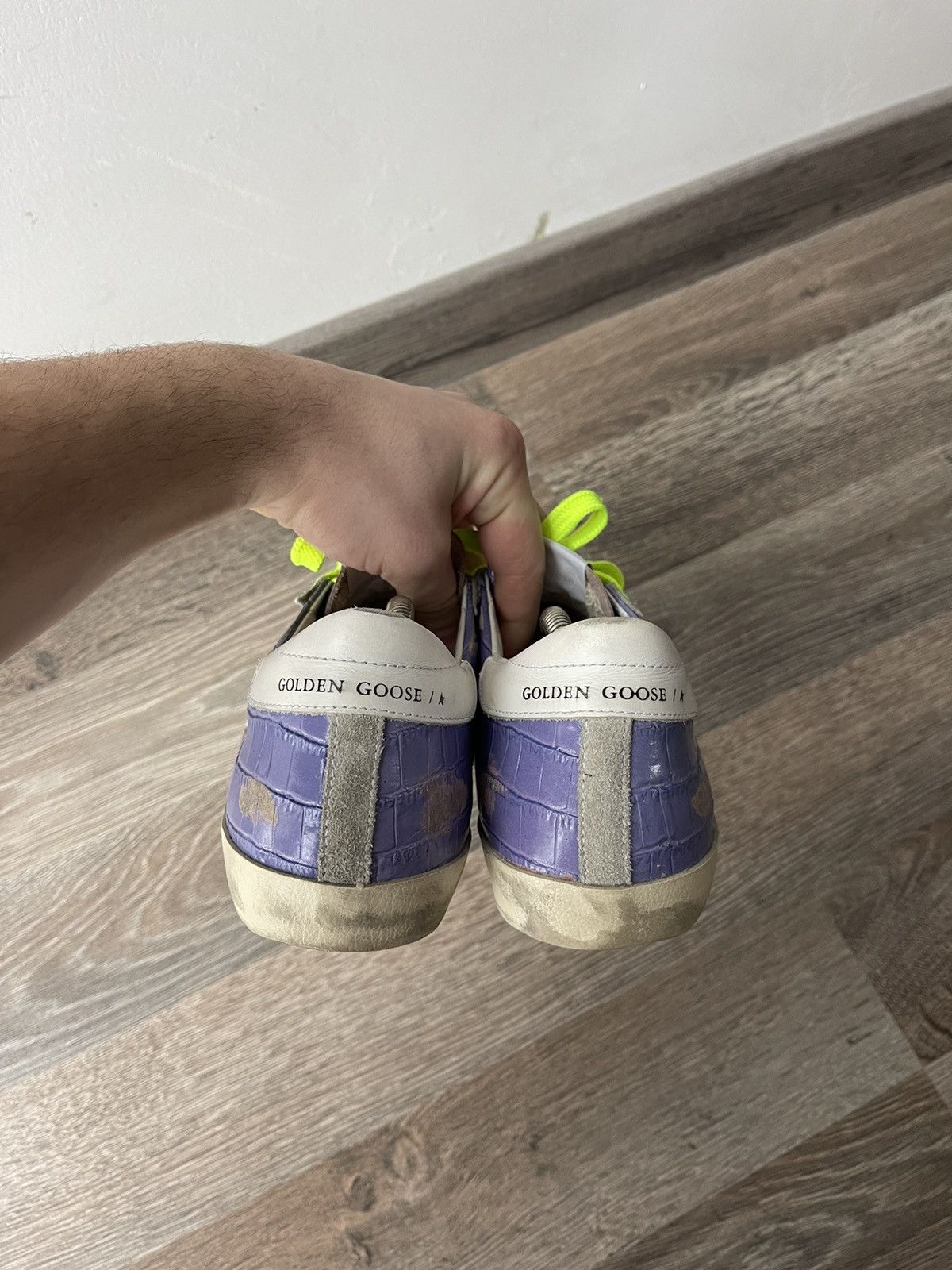 Golden Goose Golden Goose Super-Star Purple Croc Effect Sneakers Neon 39 Size US 9 / IT 39 - 5 Thumbnail