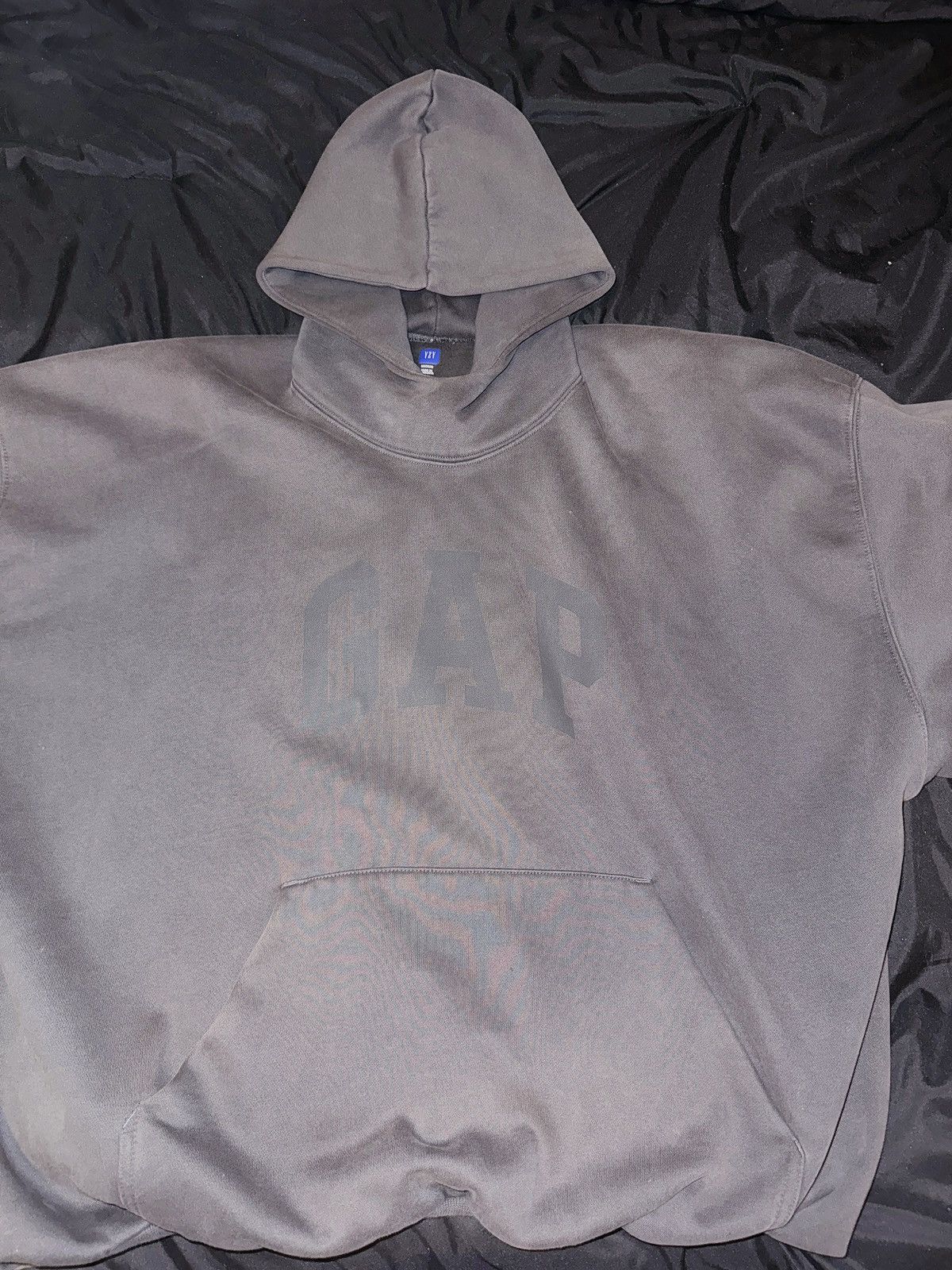 image of Yeezy Gap Balenciaga Cropped Hoodie in Grey, Men's (Size Medium)