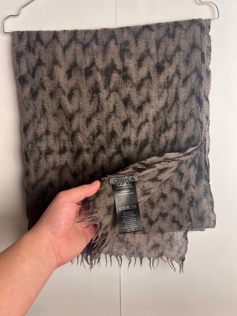 Japanese Brand Oska Wool Scarf Size ONE SIZE - 3 Thumbnail