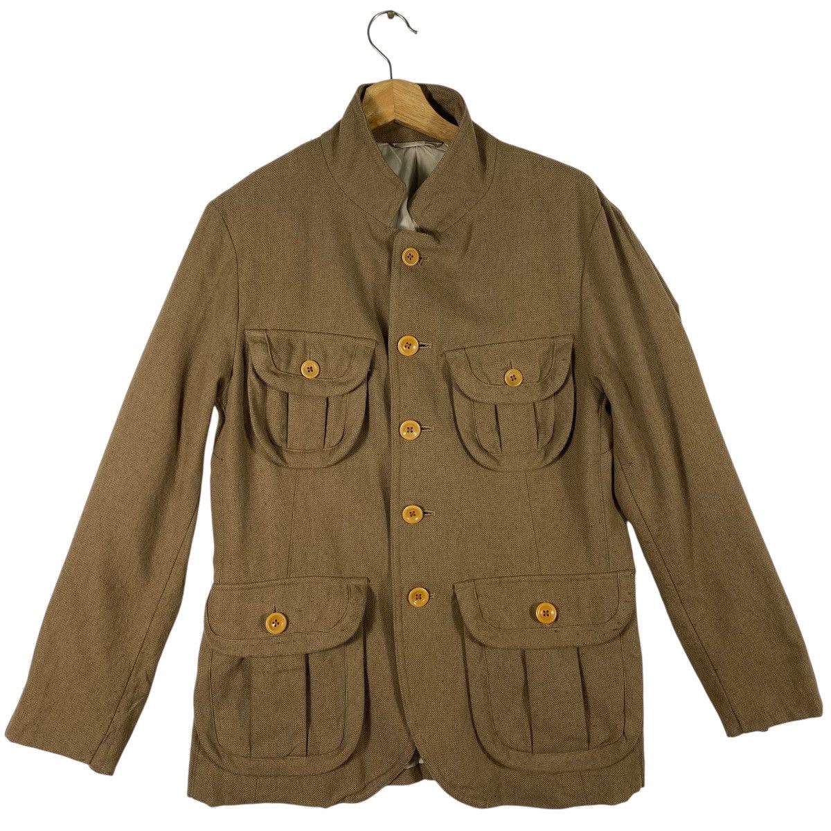 Japanese Brand Soutiencol Wool Button Jacket Size 3 (M) Brown Colour Size US M / EU 48-50 / 2 - 4 Thumbnail