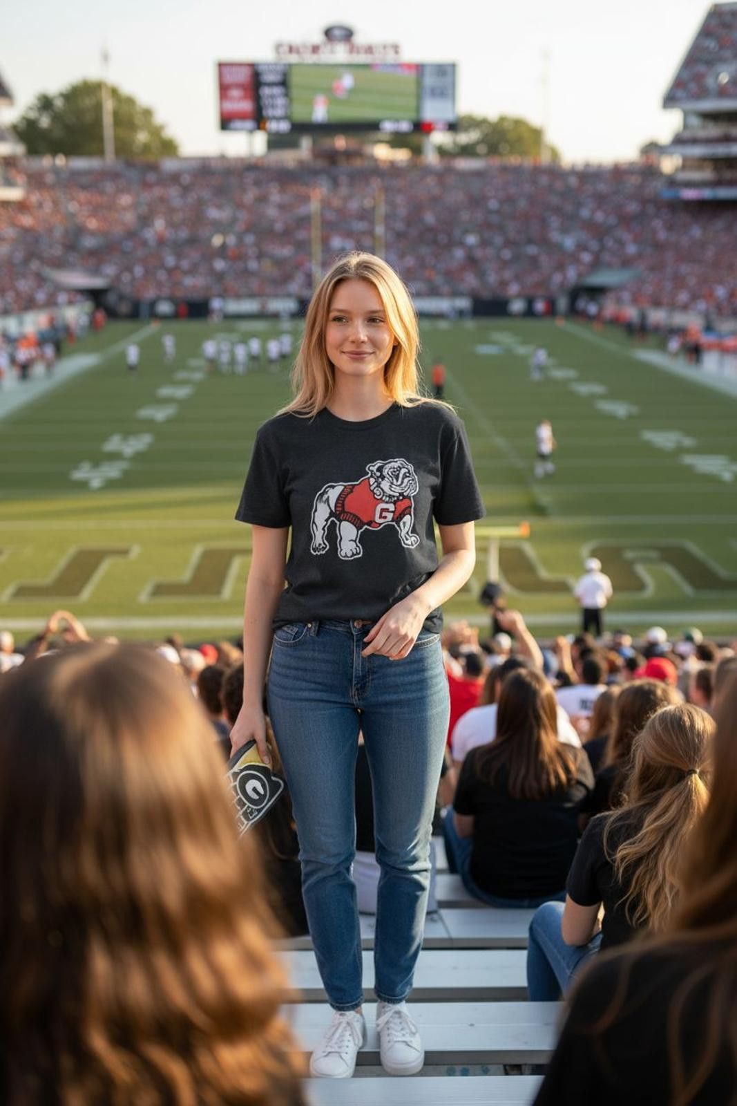 Other Vintage Brand Women's Gray Georgia Bulldogs Graphic T-Shirt Size M / US 6-8 / IT 42-44 - 1 Thumbnail