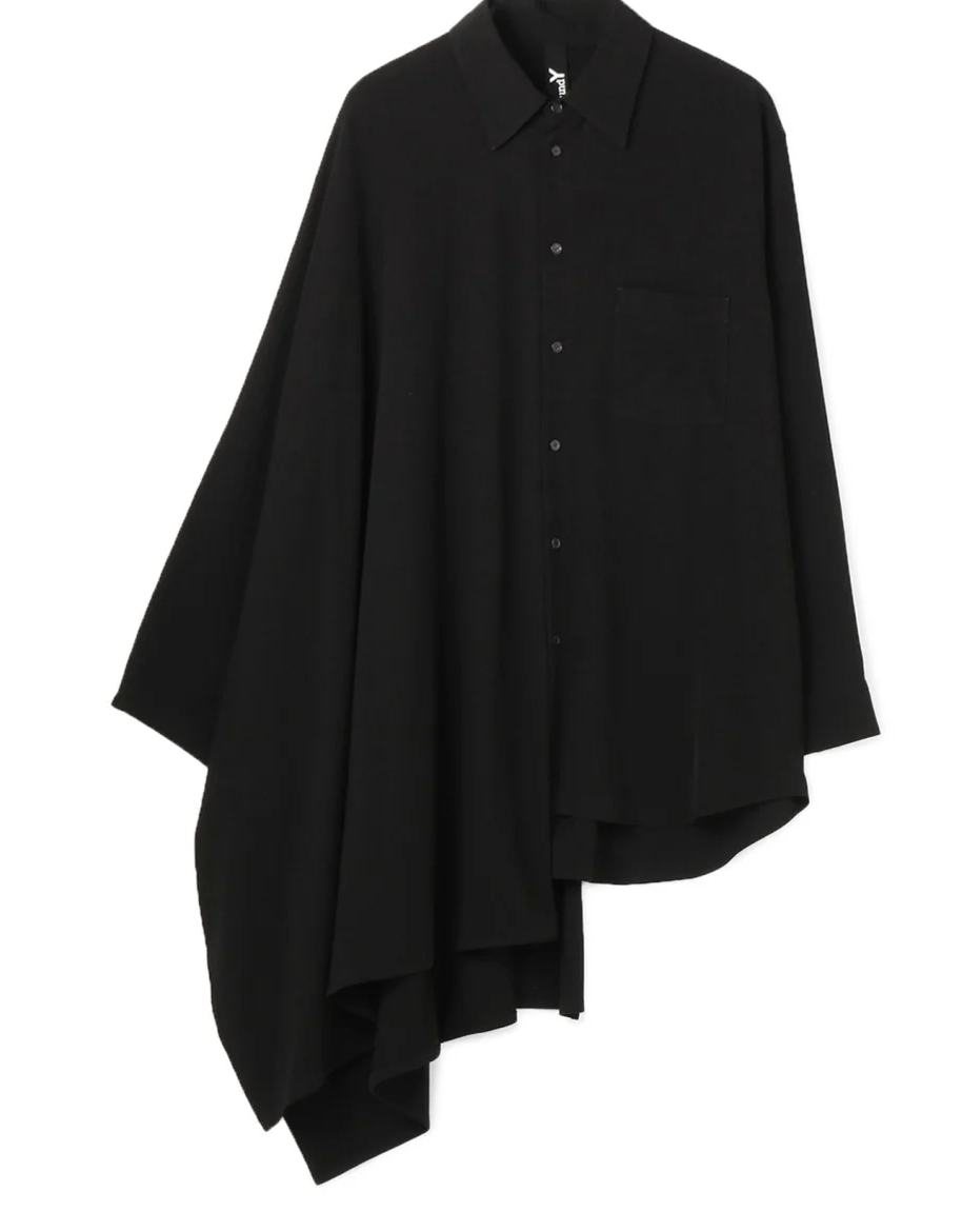 image of Groundy x Yohji Yamamoto Ground Y - Shirt /cloak Manto Docking Shirt in Black, Men's (Size Large)