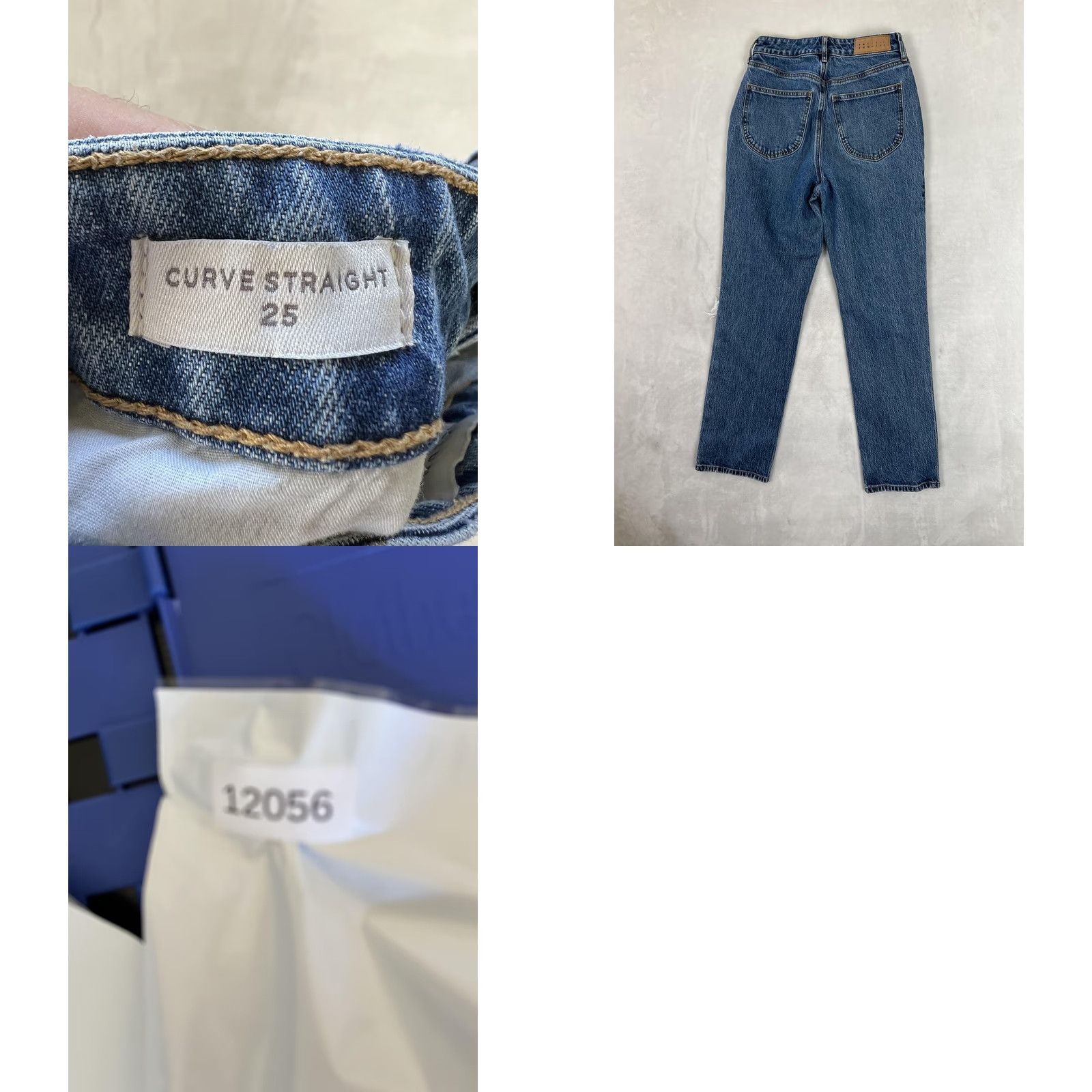 Pacsun PacSun Curve Straight High Rise Jeans Womens 25 Medium Blue Distressed Denim Jeans Size 42" / US 20 - 8 Thumbnail