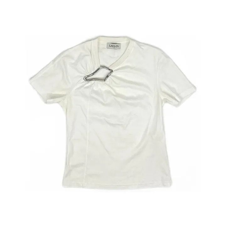 Lanvin Lanvin SS24 Short Sleeve T-Shirt with Details -2508 Size M / US 6-8 / IT 42-44 - 2 Thumbnail