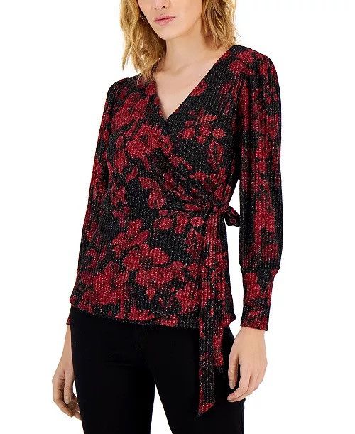 Nine West Nine West Floral Wrap Top Size M / US 6-8 / IT 42-44 - 2 Thumbnail