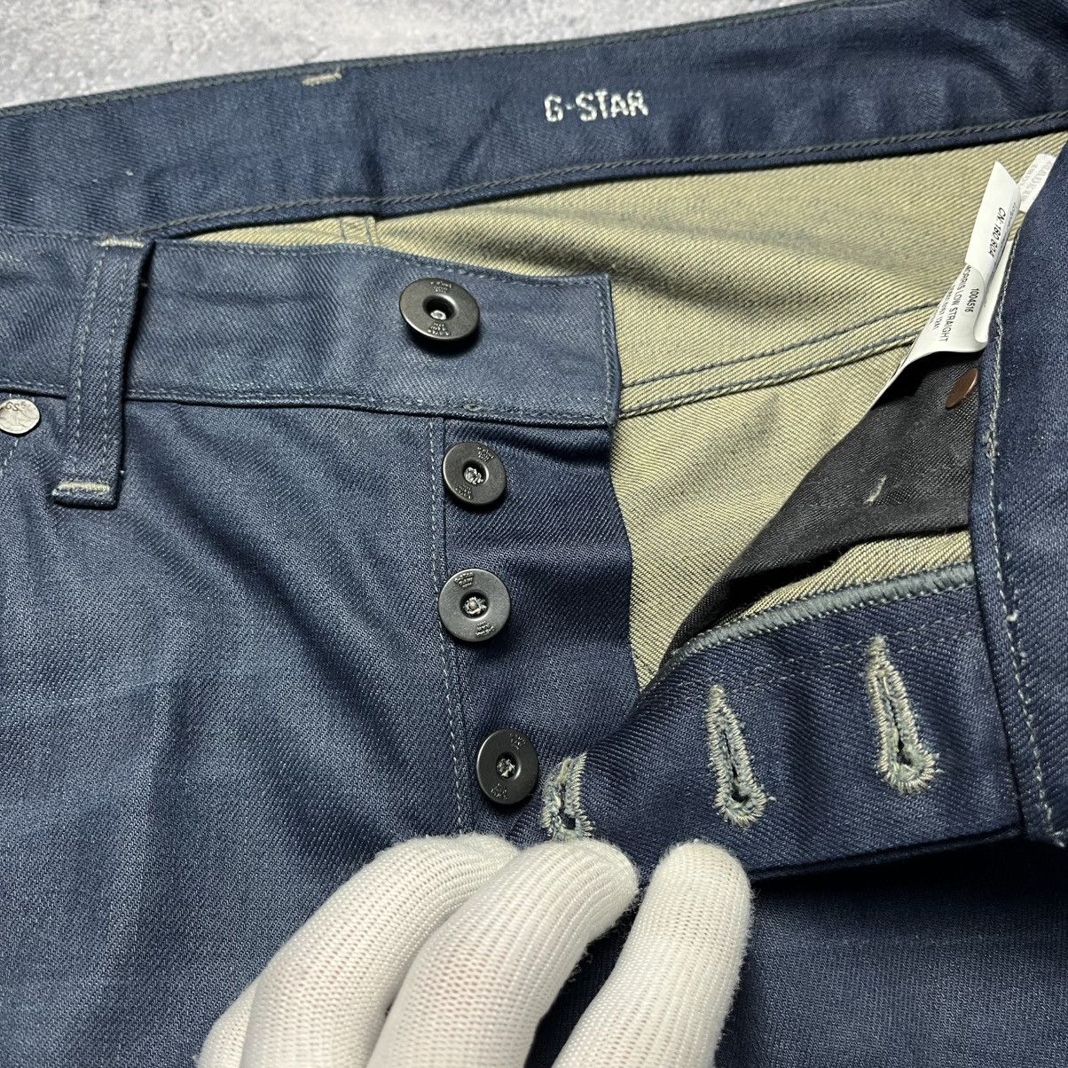 G-Star Vintage G-Star Morris Low Straight Denim Blue Jeans Y2K Size US 31 - 9 Thumbnail