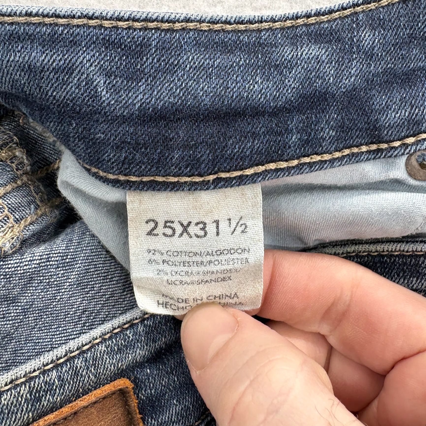 Vintage VINTAGE Buckle BKE Denim Stella Skinny Jeans Womens 25R Blue Distressed Stretch Grunge Size 42" / US 20 - 5 Thumbnail