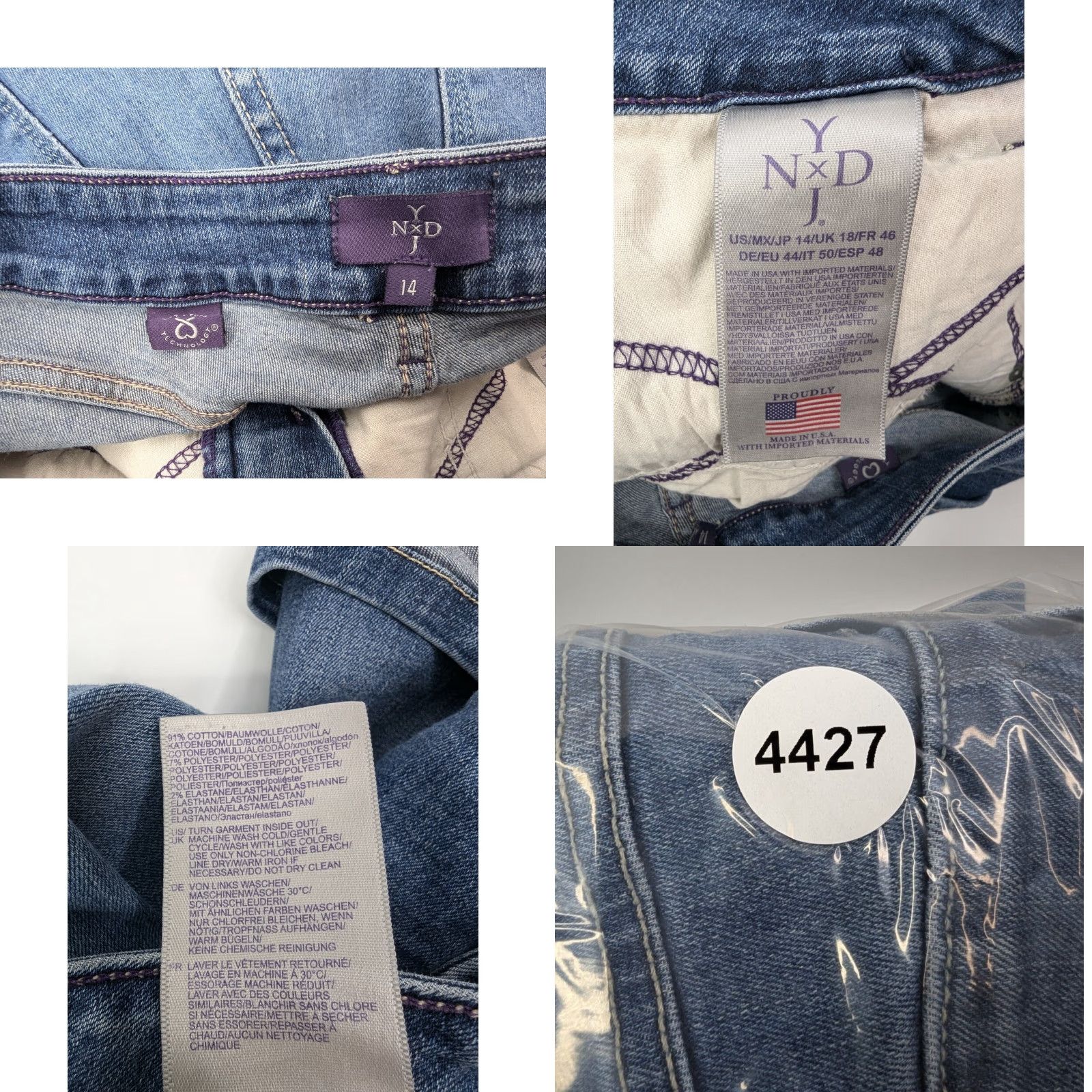 NYDJ NYDJ Not Your Daughters Jeans Women's 14 Capri Cuffed Tapered Lorena Boyfriend Size 36" / US 14 / IT 50 - 8 Thumbnail