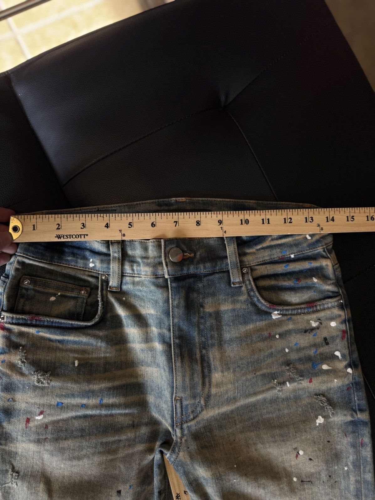 Amiri Amiri Blue Jeans Colorful Paint Splatter Size 30 Flawless 🧼 Size US 30 / EU 46 - 14 Thumbnail