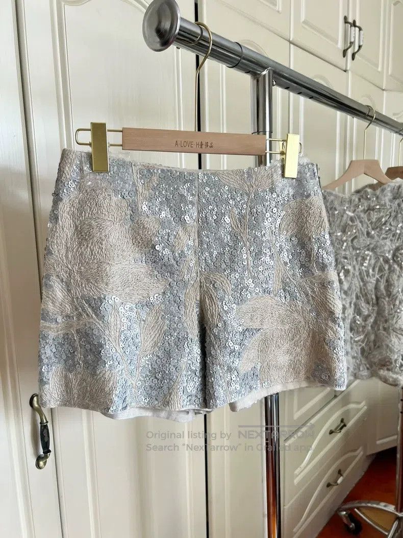 Brunello Cucinelli Brunello Cucinelli Sequin Embroidered Shorts Size 25" / US 0 / IT 36 - 5 Thumbnail
