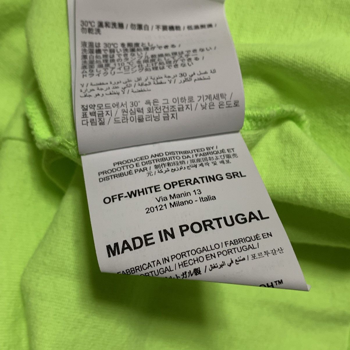 Off-White Off White Small Arrows Graphic Neon Green Tee Virgil Abloh Size US S / EU 44-46 / 1 - 8 Thumbnail