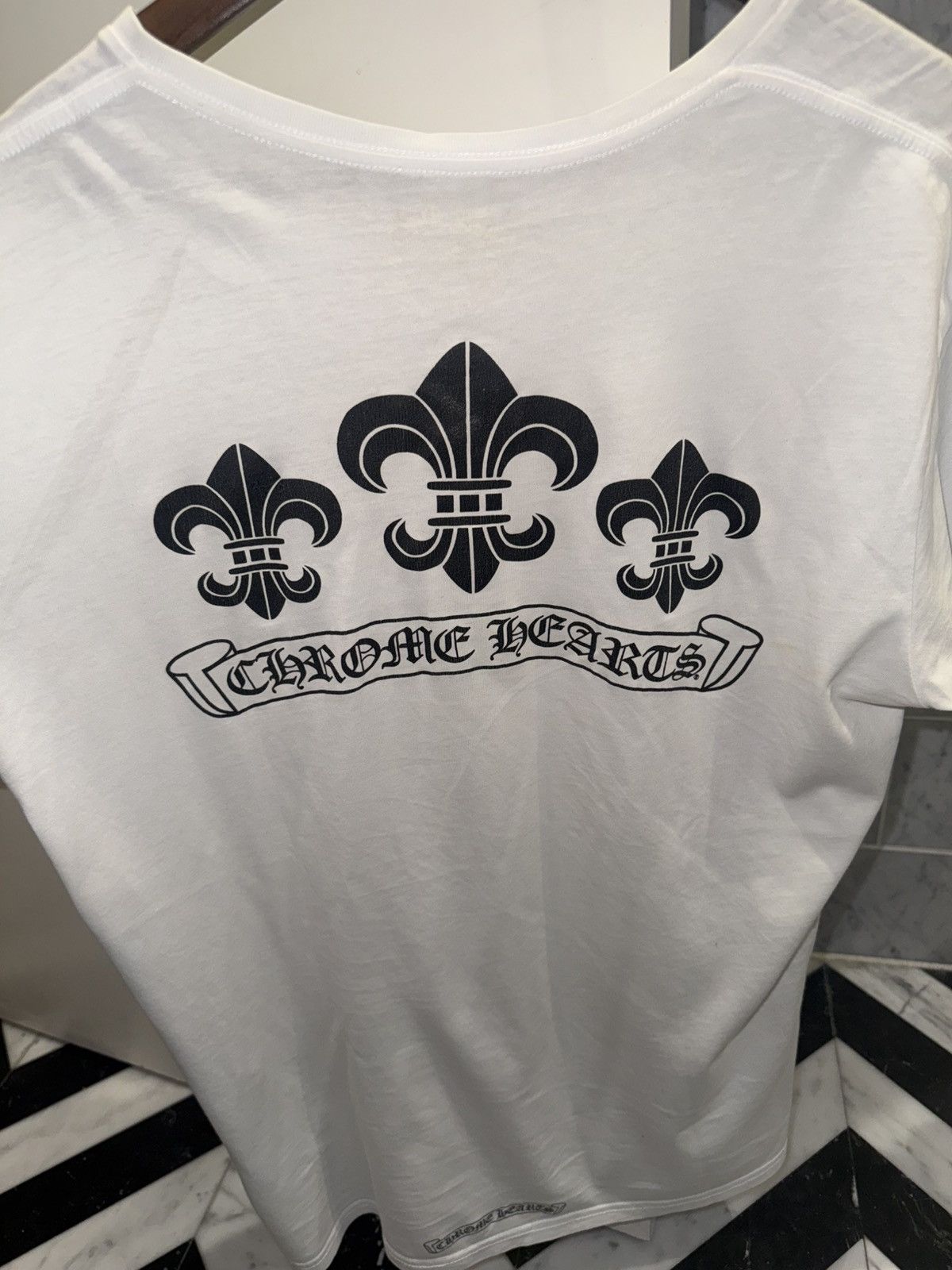 Chrome Hearts Chrome Hearts White V-neck Tee Size US L / EU 52-54 / 3 - 2 Thumbnail