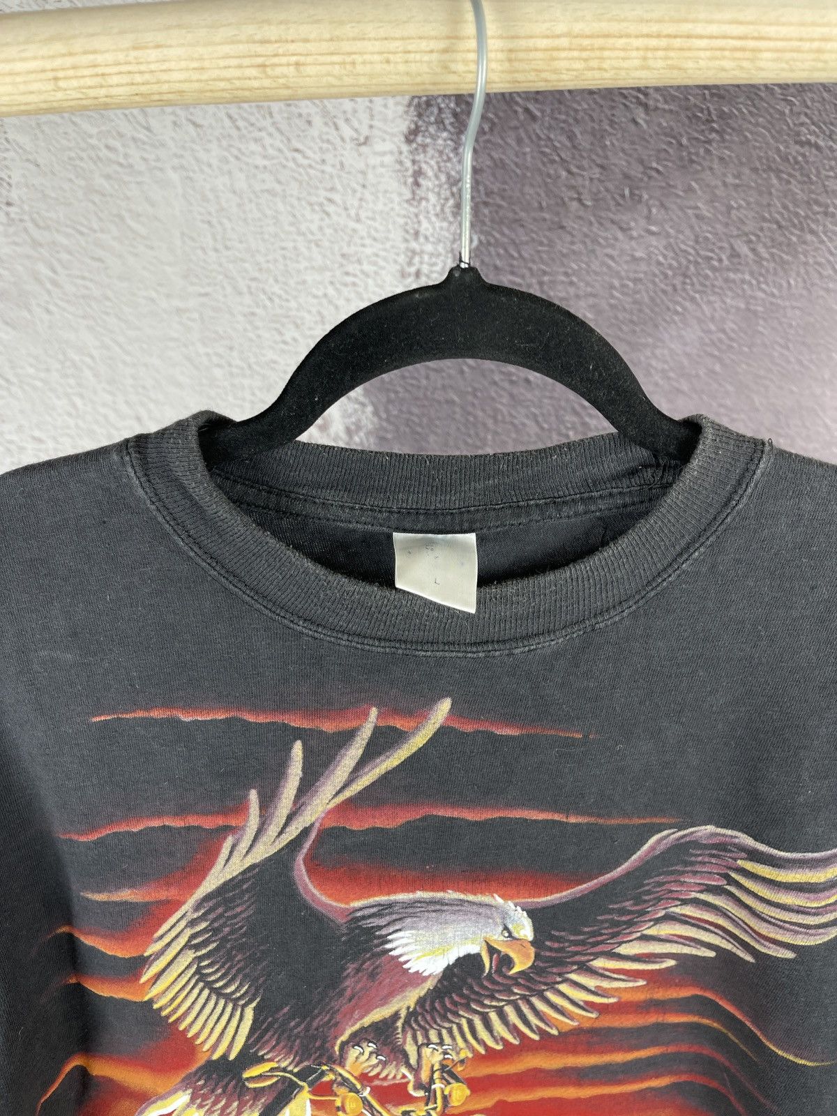 Vintage Vintage 90s the eagle has landed band tee motorcycle shirt Size US L / EU 52-54 / 3 - 6 Thumbnail