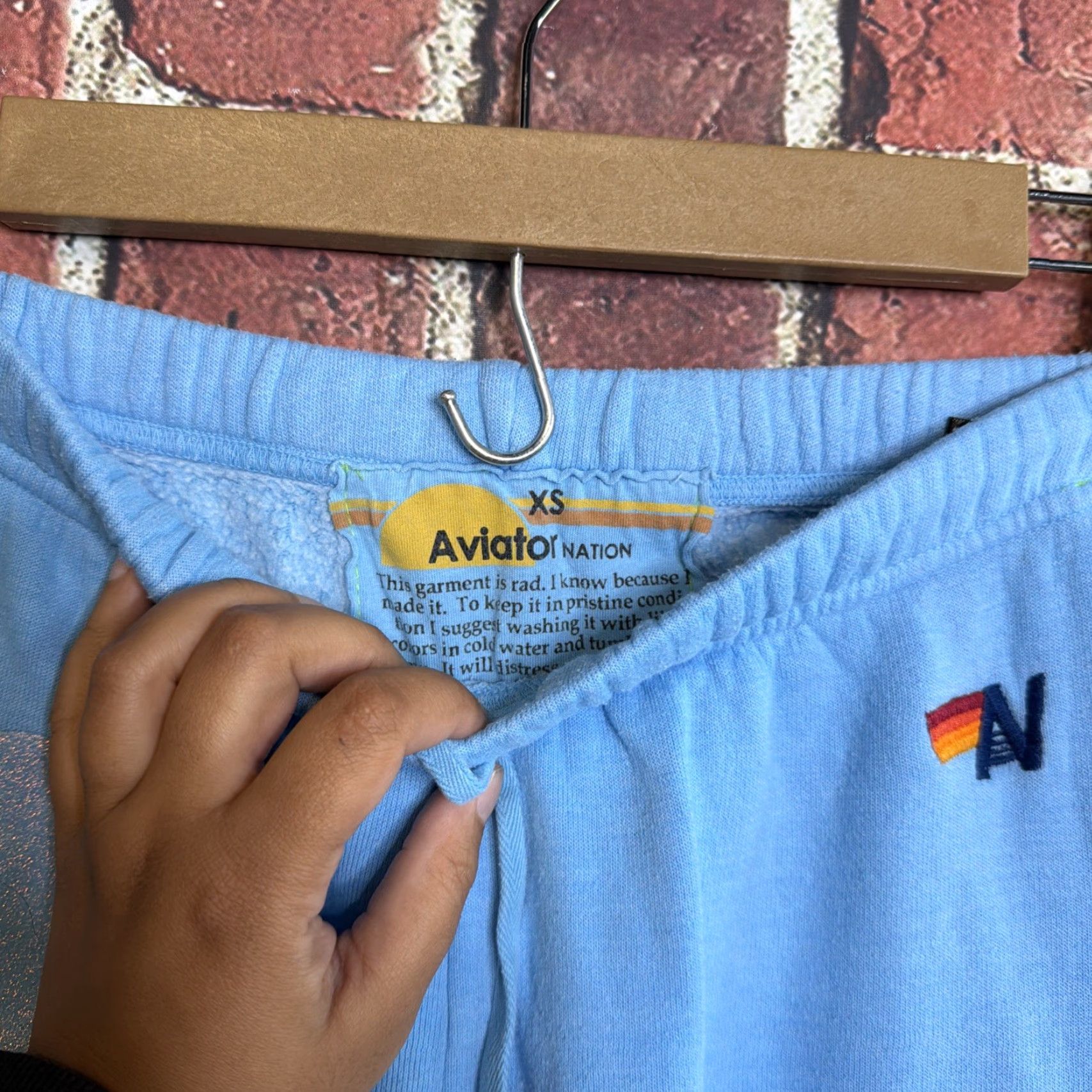 Aviator Nation VINTAGE Aviator Nation XS Blue Joggers Rainbow Heart Logo Made in USA Size 26" / US 2 / IT 38 - 3 Thumbnail