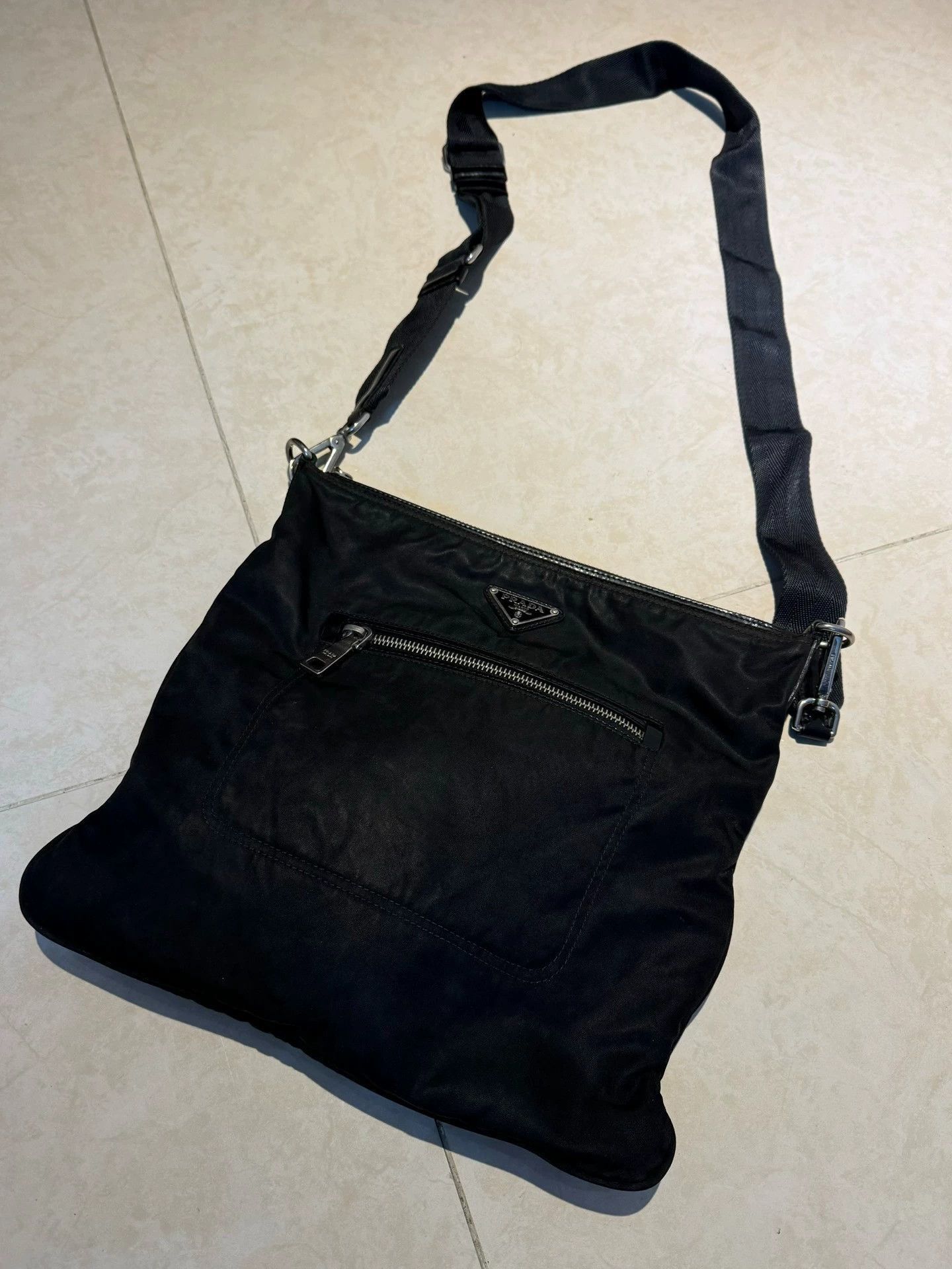 Prada Black Nylon Crossbody Bag with Adjustable Strap Size ONE SIZE - 1 Thumbnail