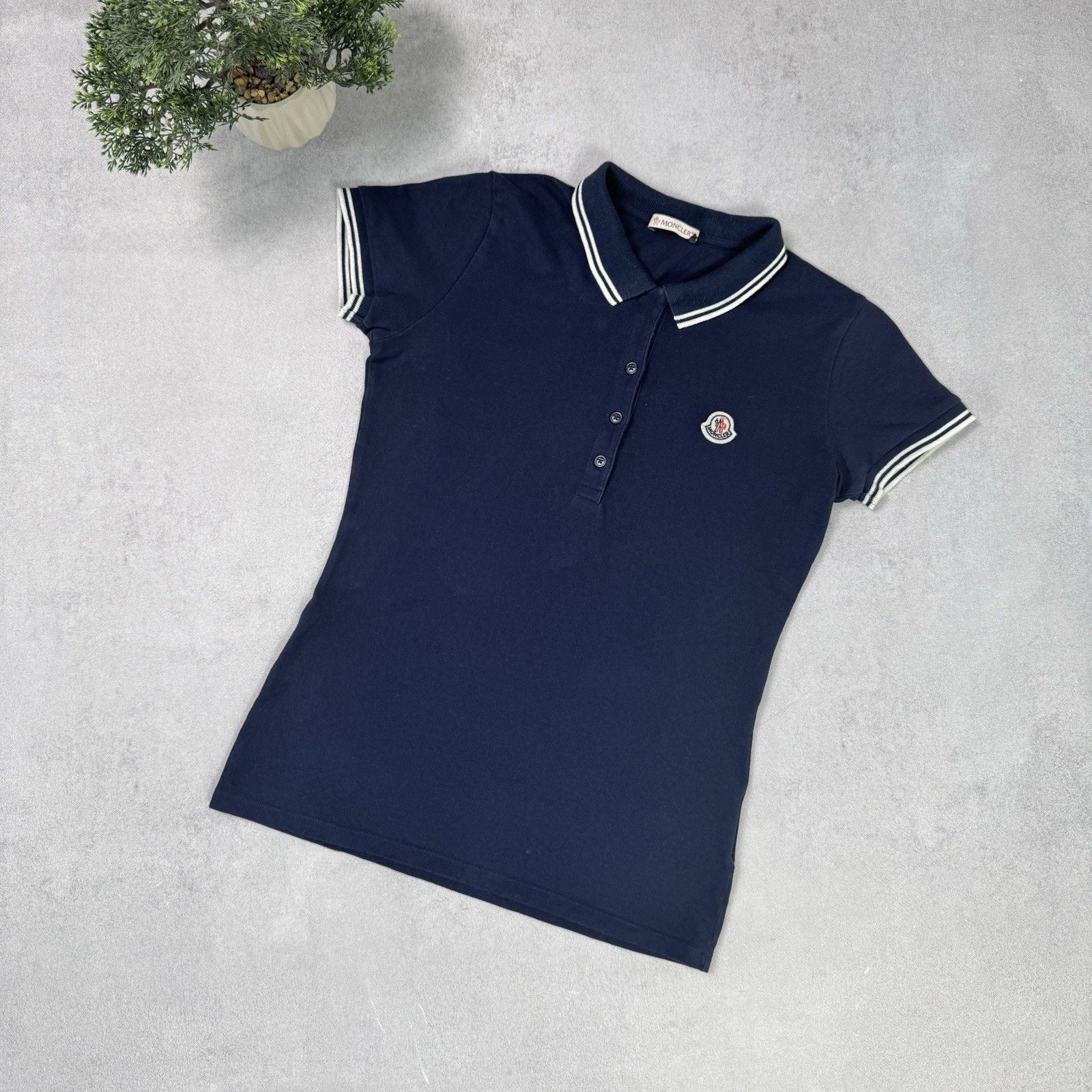 Moncler Moncler Polo T Shirt Blue Size s Size S / US 4 / IT 40 - 1 Thumbnail