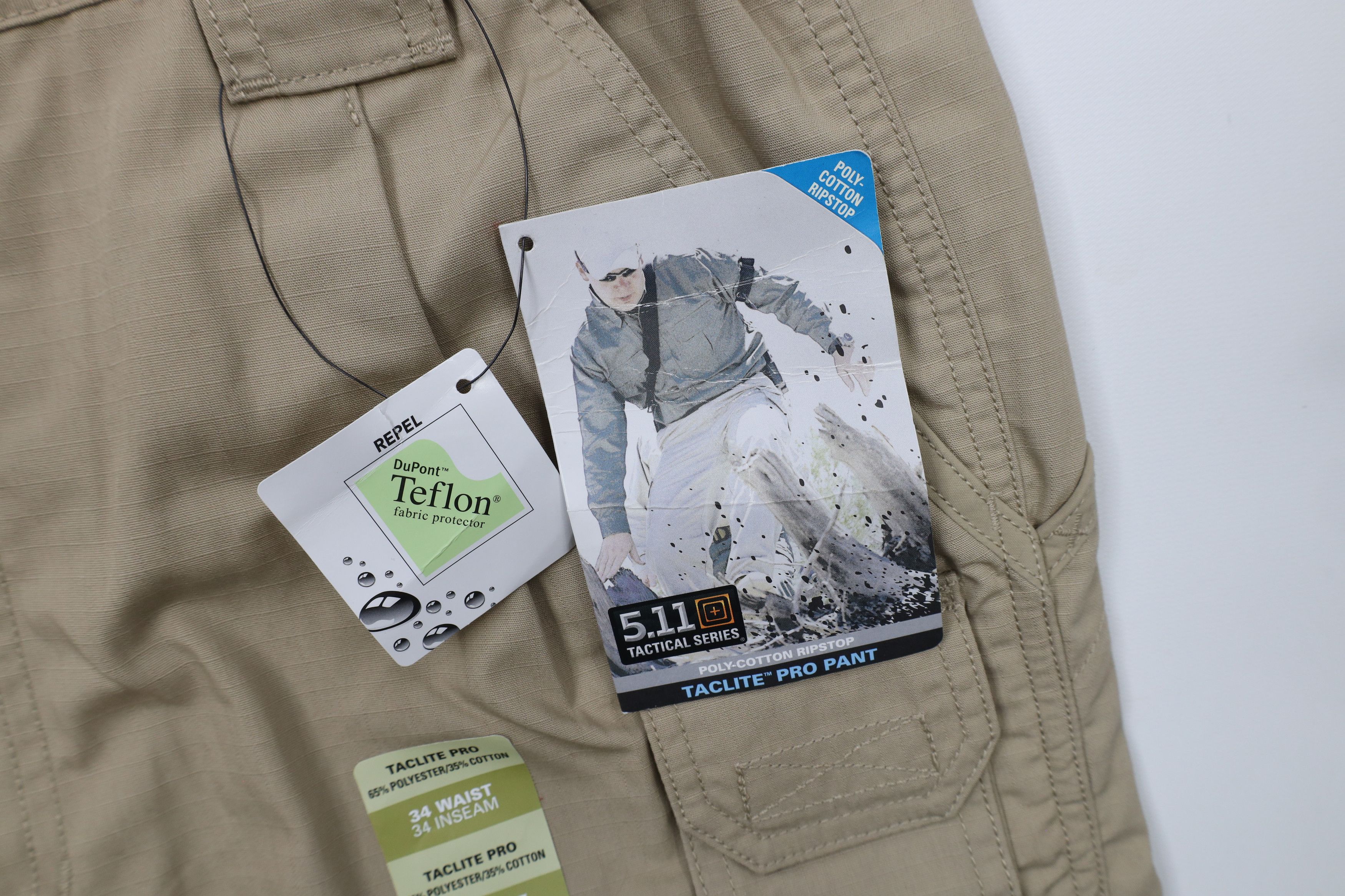 Vintage New 5.11 Tactical Series Taclite Pro Cargo Pants Beige Khaki Size US 34 / EU 50 - 5 Thumbnail