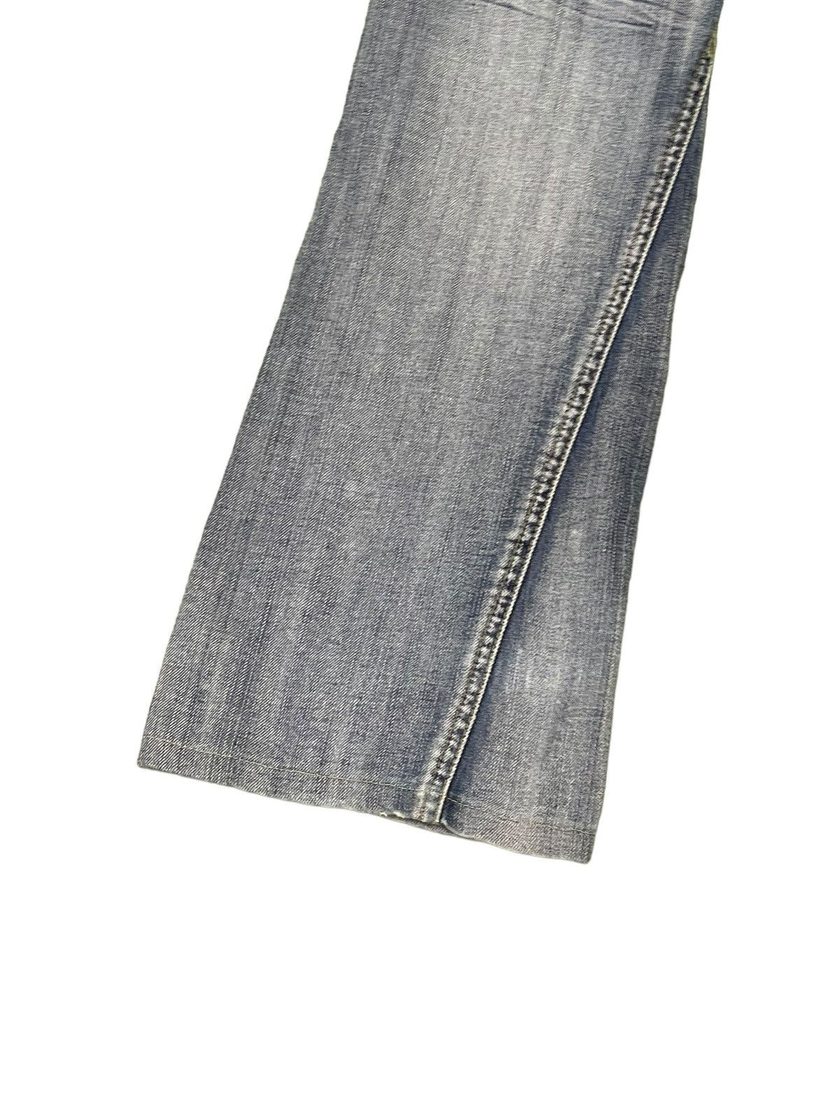 Japanese Brand Flare Jeans Michel Klein Distres Low Rise Boot Cut 8🟦6 Size US 31 - 16 Thumbnail