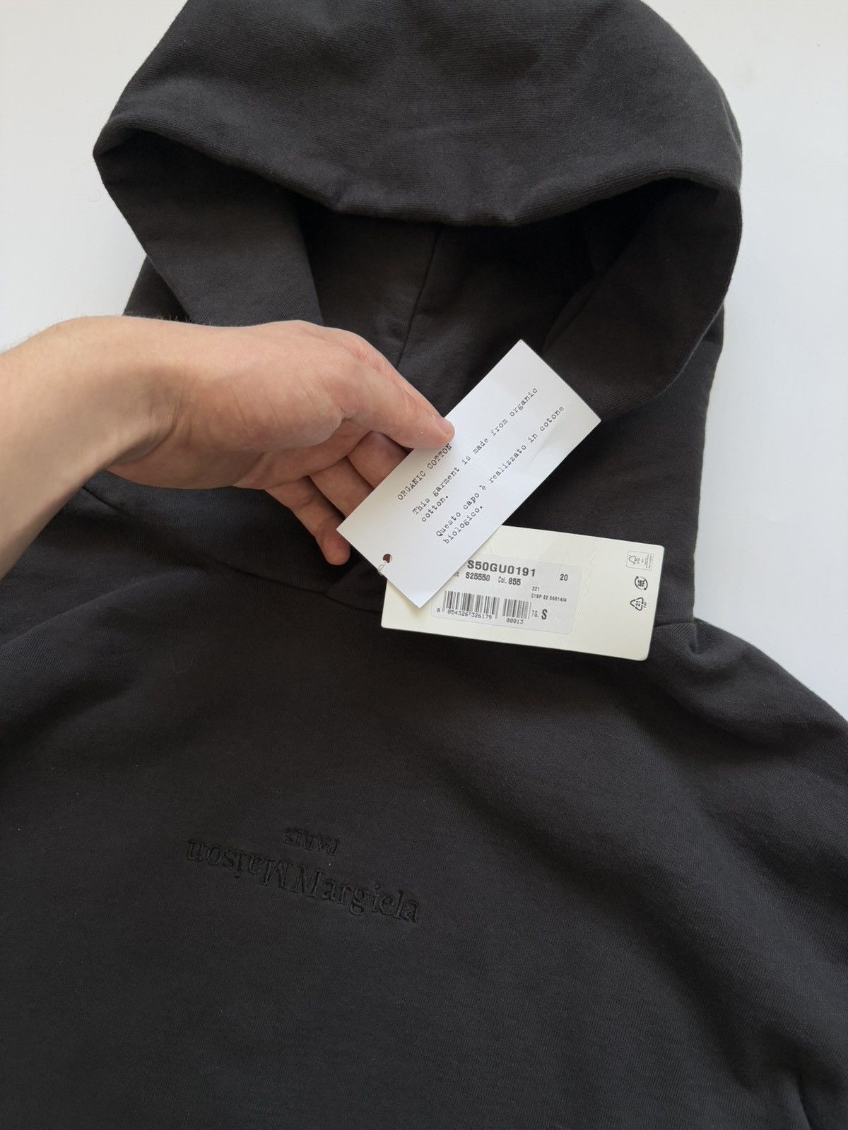 MAISON MARGIELA UPSIDE DOWN LOGO HOODIE