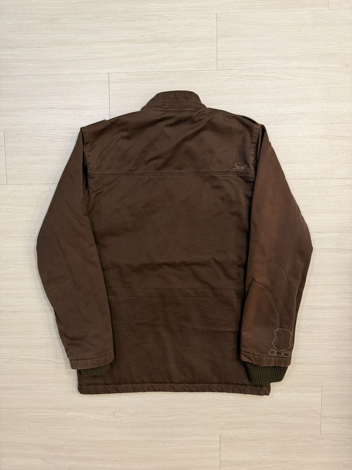 Quiksilver Quiksilver Brown Sherpa Lined Military Style Cargo Jacket Size US L / EU 52-54 / 3 - 3 Thumbnail