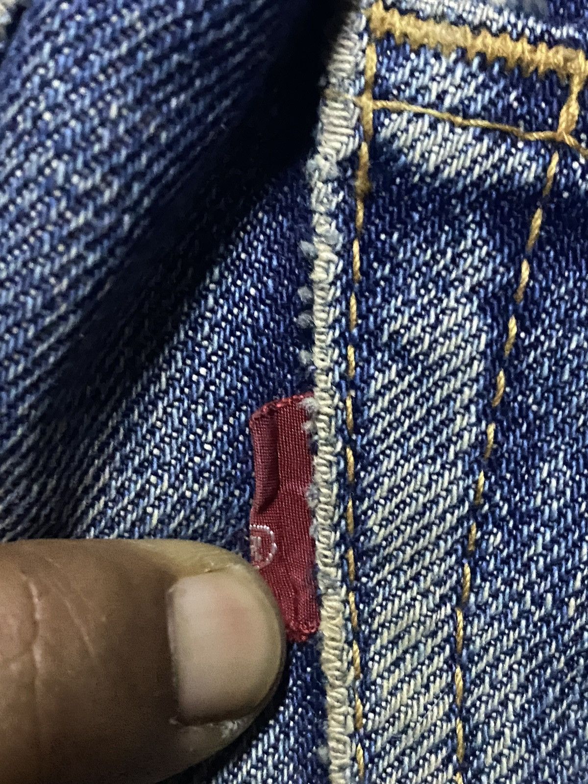 Japanese Brand Vintage Orange Helmet Dic Union Made Selvedge Jeans Size US 26 / EU 42 - 17 Thumbnail