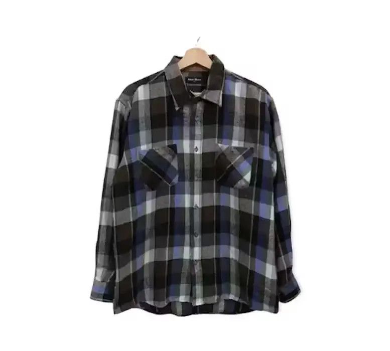 Japanese Brand Japanese Brand Aqua Blues Flannel Shirt Size US L / EU 52-54 / 3 - 1 Thumbnail