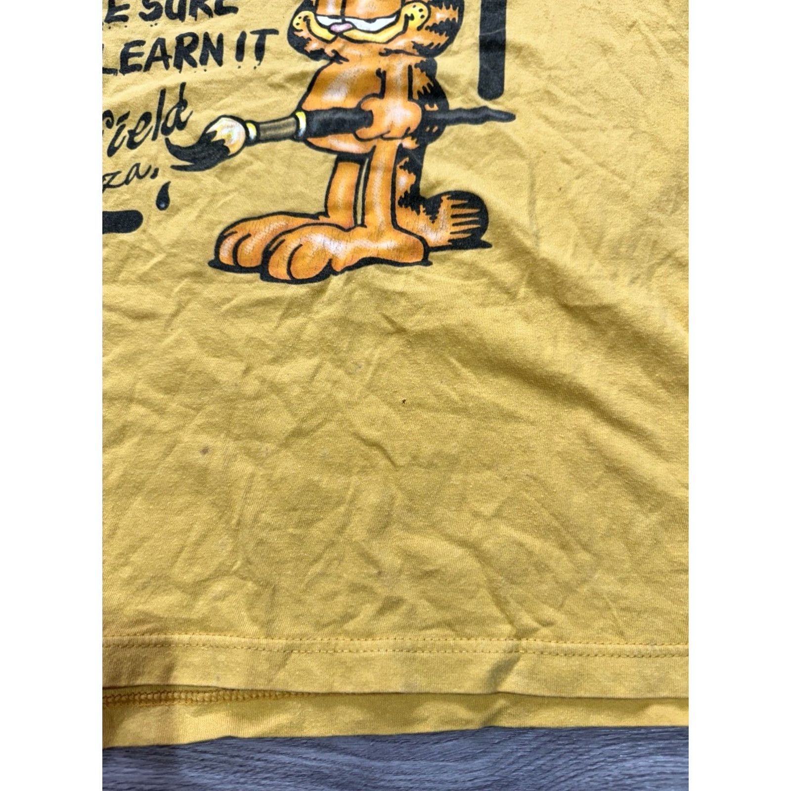 Vintage VINTAGE Garfield 2000’s Shirt Mens XL Orange THE BASIC DICTIONARY FOR SPAIN T-Shirt Unisex Adults XL Orange Mens 2000s Vintage Garfield Shirt Size US XL / EU 56 / 4 - 5 Thumbnail