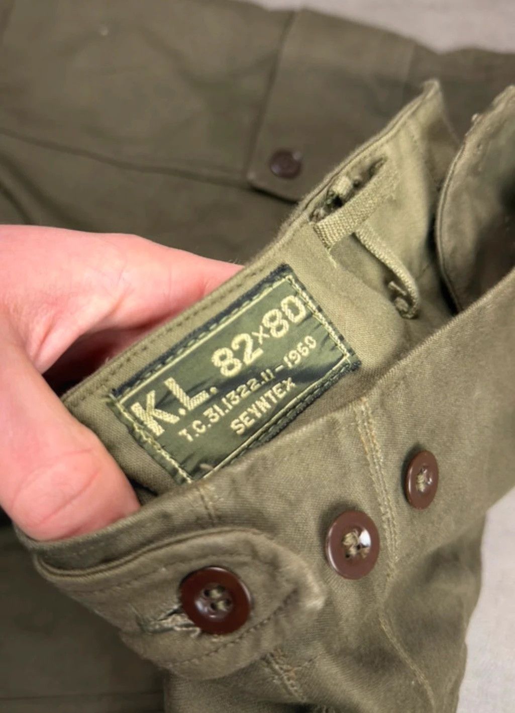 Vintage Rare 60’s KL Dutch army super wide parachute pants vintage Size US 34 / EU 50 - 3 Thumbnail