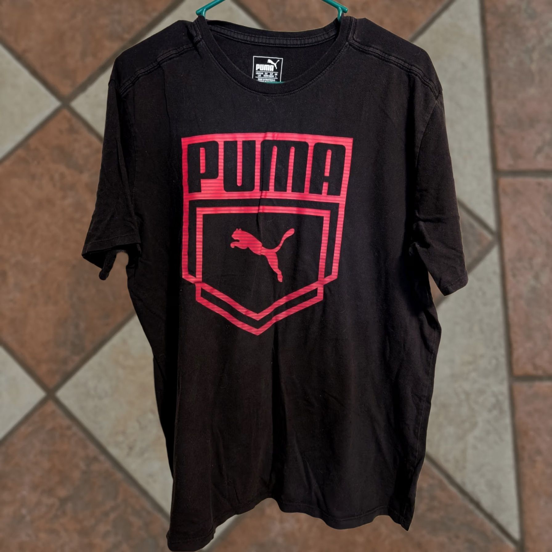 Puma PUMA T-Shirt Men's LARGE Black Graphic Round Neck Short Sleeve Pullover Classic Size US L / EU 52-54 / 3 - 1 Thumbnail