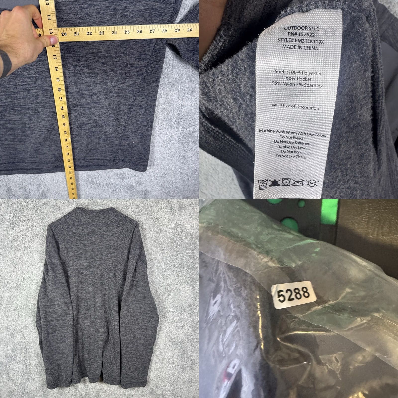 Eddie Bauer Eddie Bauer Jacket Mens 2XB Fleece Cloud Layer Pullover 1/2 Zip Gray Tech Pocket Size US XXL / EU 58 / 5 - 8 Thumbnail