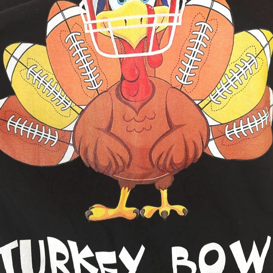 Port & Company Turkey Bowl T Shirt Mens Size Large Black Football Port & Company Shirt Men L Black Football Size US L / EU 52-54 / 3 - 3 Thumbnail