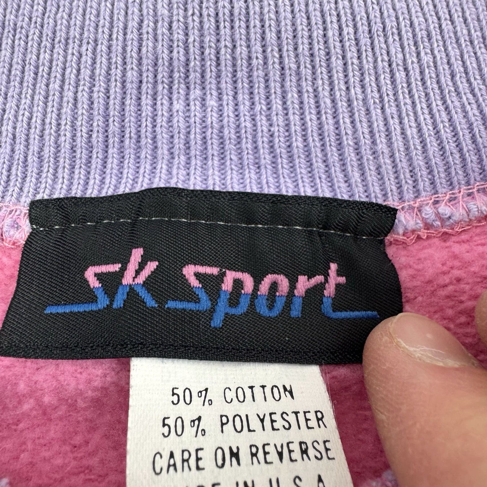Pinko VINTAGE SK Sweatshirt Womens Medium Pink Collared Classic 80s Hipster Size M / US 6-8 / IT 42-44 - 5 Thumbnail