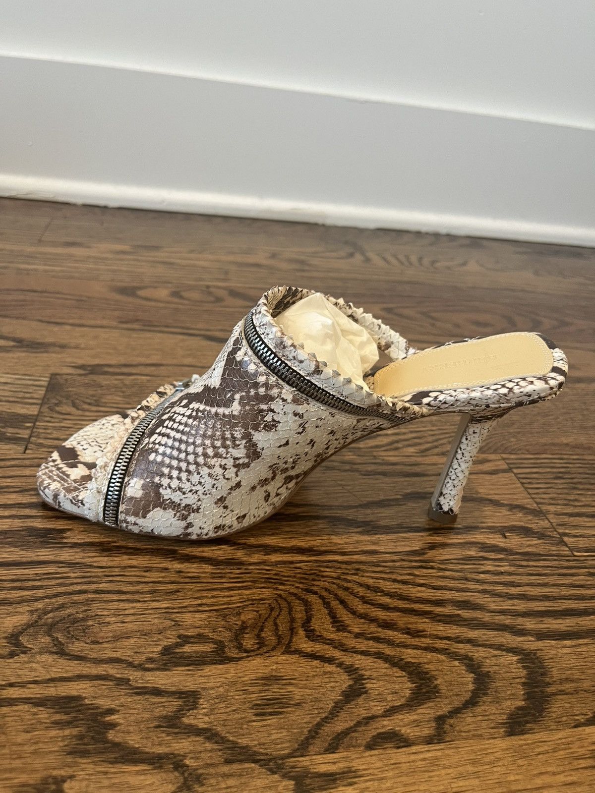 Burberry Burberry Python Print Leather Peep Sandals Size US 8 / IT 38 - 12 Thumbnail