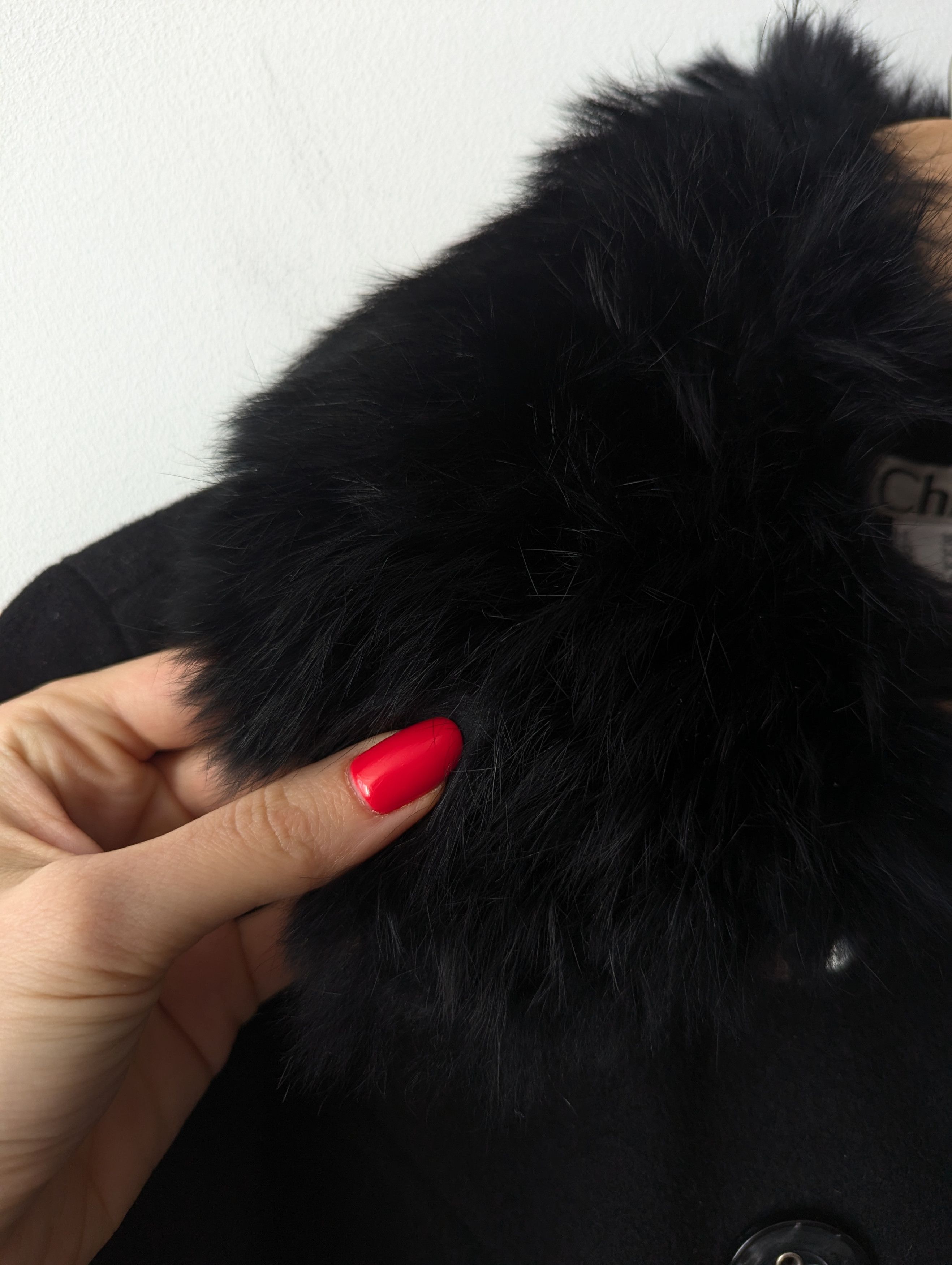Chloe Chloé Wool Black Coat Detachable Fur Collar Size XS / US 0-2 / IT 36-38 - 11 Thumbnail