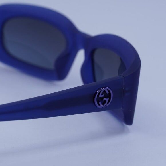 Gucci Gucci GG1786S 004 Sunglasses Milky Blue Rectangle Frame Size ONE SIZE - 9 Thumbnail