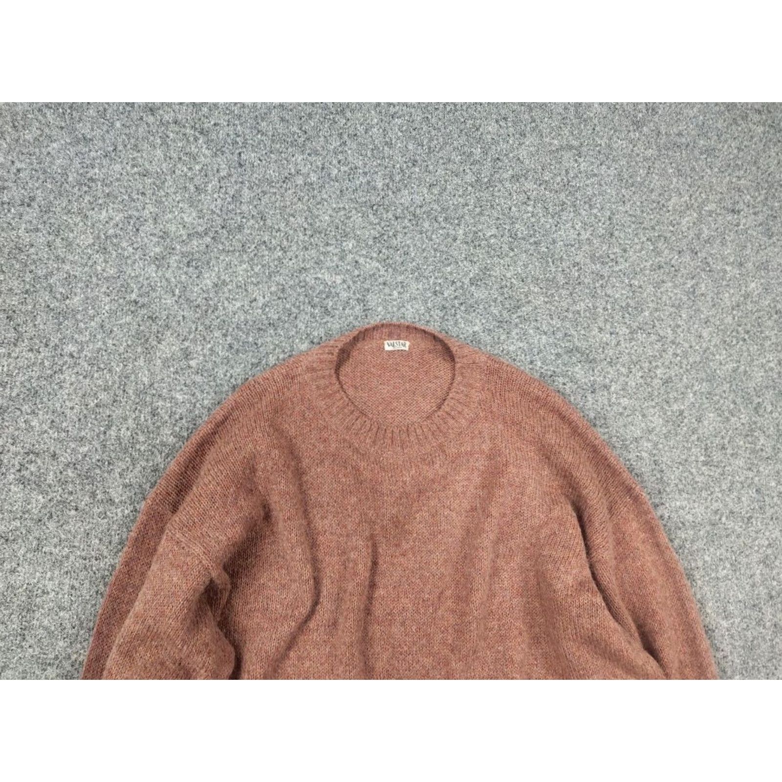 Valstar Valstar Milano Vintage Crew Alpaca Brown Knit Sweater, Check, 90s, Winter, Casual, Pullover, Long Sleeve, Size L, Men, Brown, Dry Clean Only Size US L / EU 52-54 / 3 - 4 Thumbnail