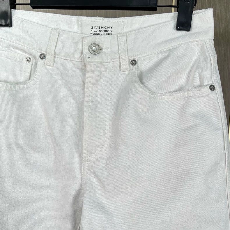 Givenchy Givenchy Size MWhite Destroyed Denim Long Pants 2506-Nextar Size US 31 - 3 Thumbnail