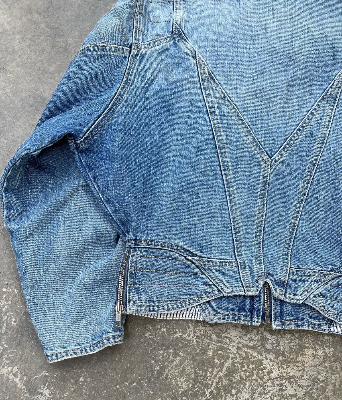 If Six Was Nine 🔥Vintage Scour Racing Crop Denim Jacket Size M / US 6-8 / IT 42-44 - 10 Thumbnail