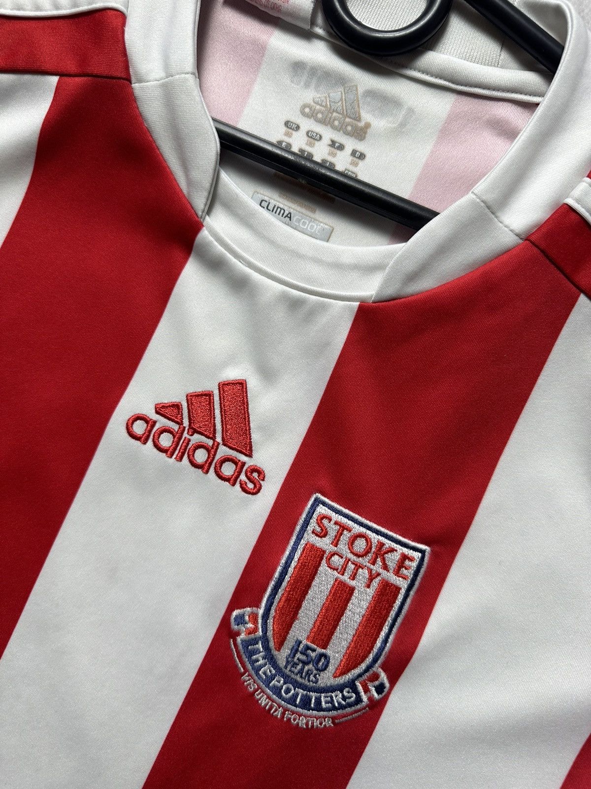 Adidas × Vintage Vintage adidas Stoke city size Xs 25 Crouch soccer jersey Size US XS / EU 42 / 0 - 7 Thumbnail